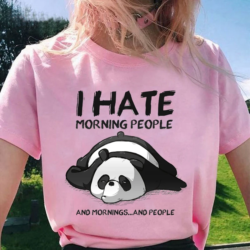 

New Women Clothes 2020 Summer I Hate Morning People and Morning and People Print T Shirt Graphic Tees Womens Plus Size Tops Tees