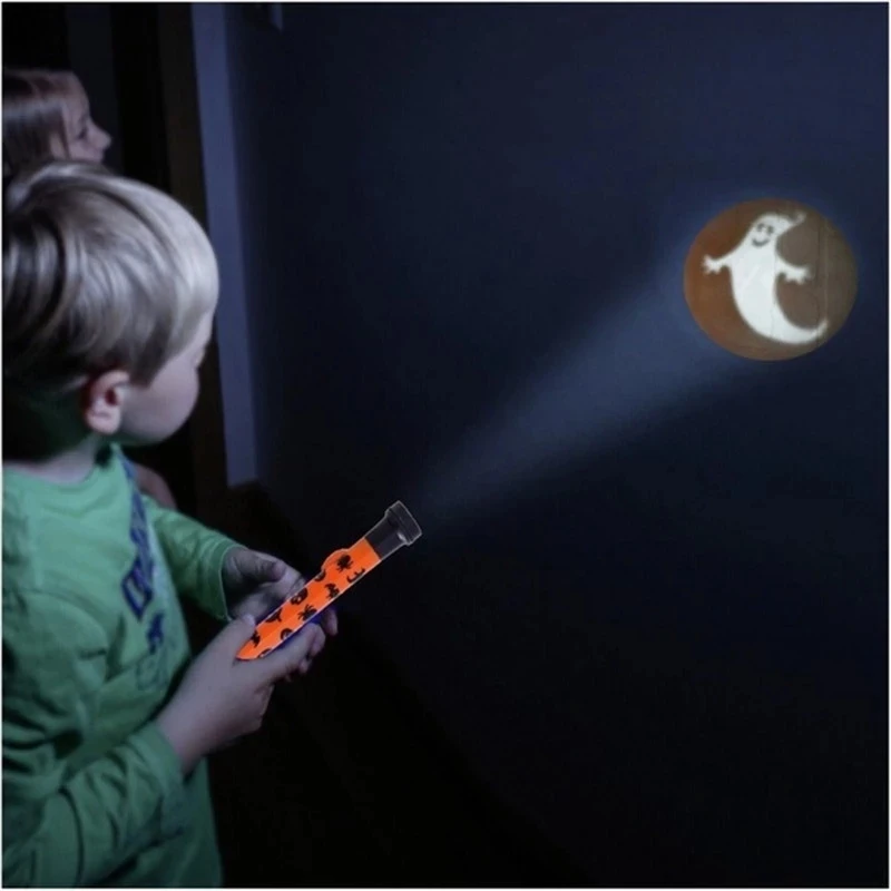 

1PCS Halloween Decorations Flashlights Torches Halloween Small Projection Lamp Haunted House Props for Holiday Party Decor Decal