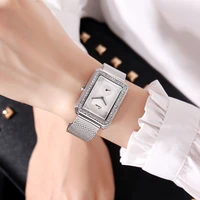 cacaxi brand ladies watch fashion korean stainless steel belt simple diamond square watch