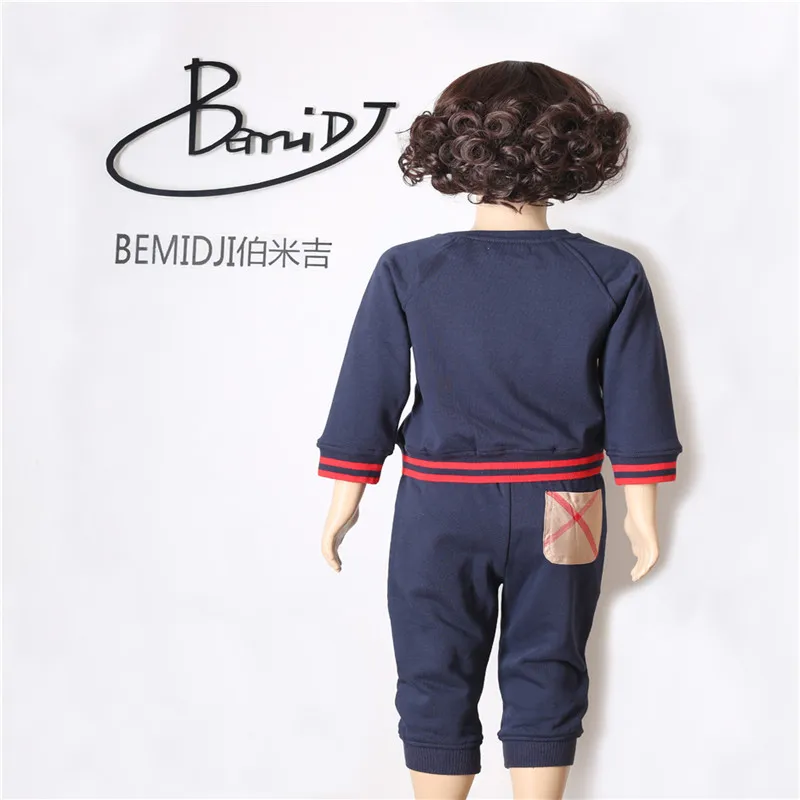 Осенне зимний хлопковый свитер для малышей топ детская одежда мальчиков вязаный