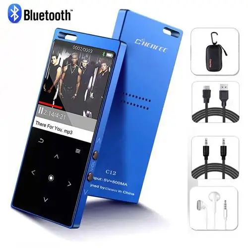 Package B Bluetooth 4,2 MP4 плеер с динамиком 1,8 дюймовый экран сенсорная кнопка MP4 видео плеер Поддержка FM, рекордер, SD/TF карта до 128 ГБ - Цвет: Package B