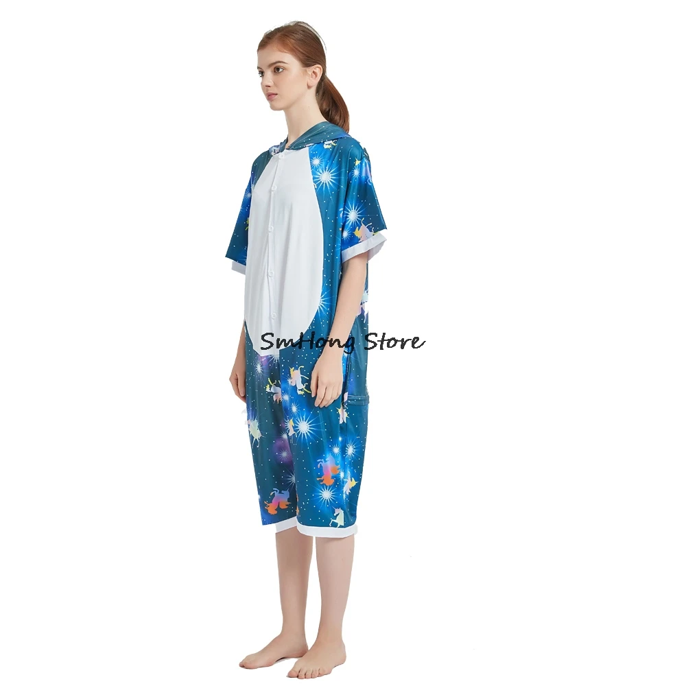 Пижамы кигуруми для женщин фланелевые пижамы в виде единорога с милыми животными