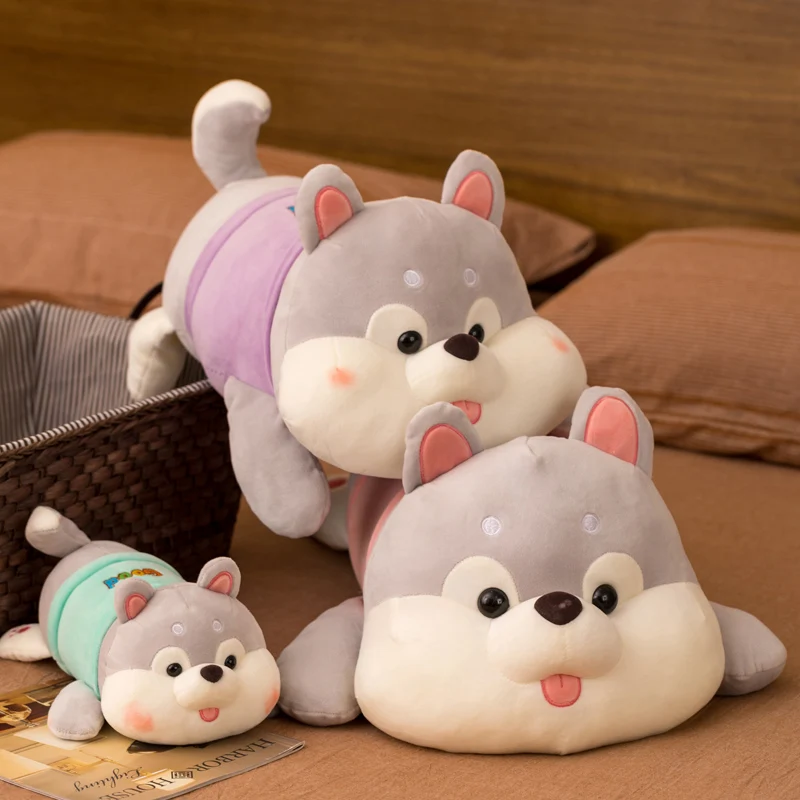 

35-80cm Husky Plush Toy PP Cotton Soft Stuffed Cartoon Animal Pillow Children’s Holiday Gift Girl Napping Pillow Плюшевые игрушк