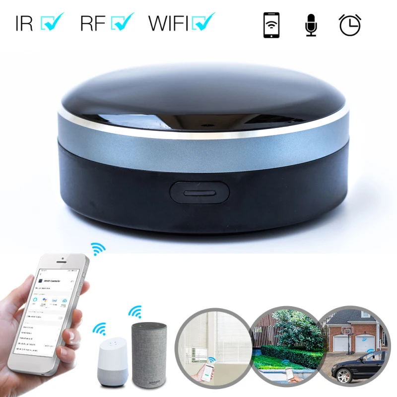 

Универсальный пульт дистанционного управления Tuya Smart Home, модуль с поддержкой Wi-Fi и Bluetooth, радиочастота RF433, инфракрасный голосовой пульт дист...