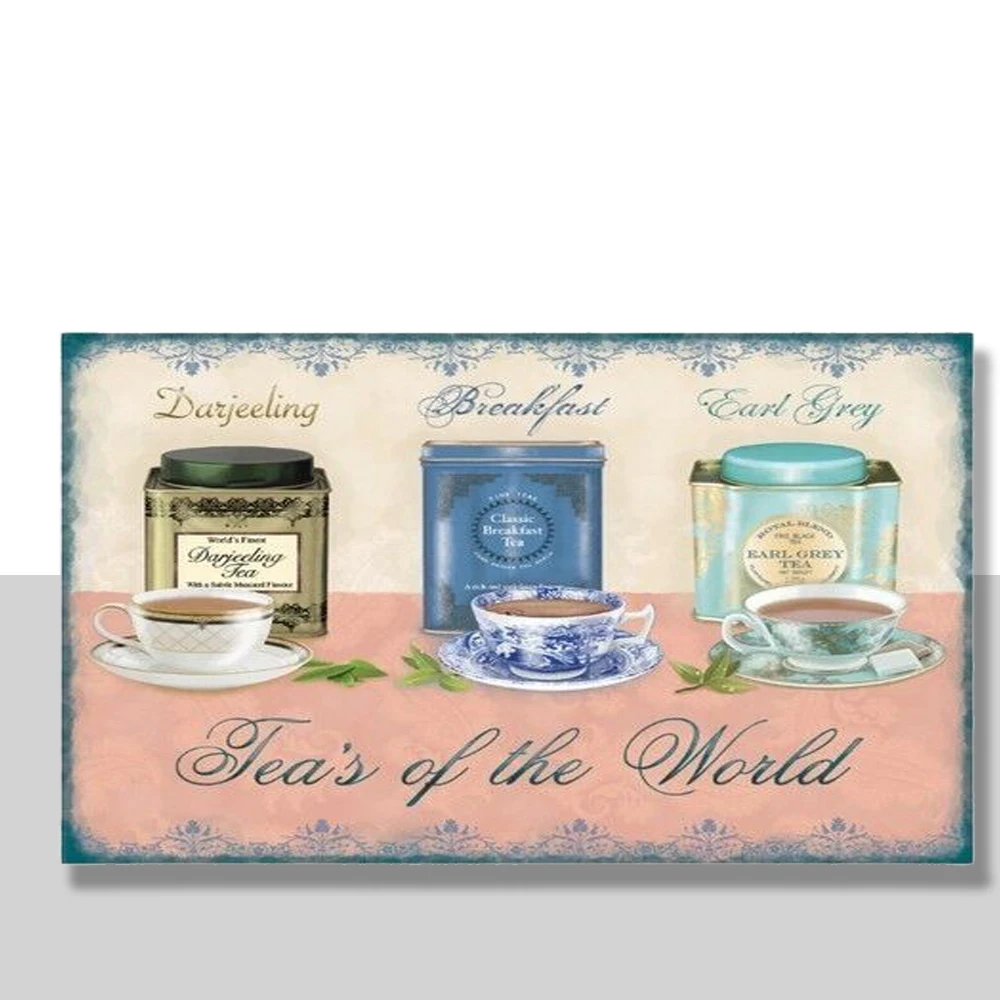 

Чай из мира, кухня, кафе, ресторан, паб, маленький металлический жестяной знак