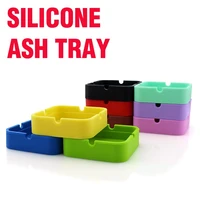 silicone ash tray squaretray smoking ash storage holder colorful design for home or bar or party
