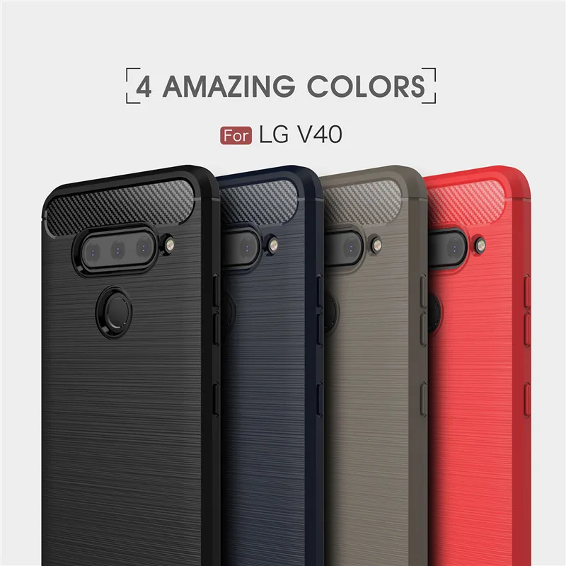 Чехол для LG V40 Роскошная защита тонкий армированный Мягкий ТПУ