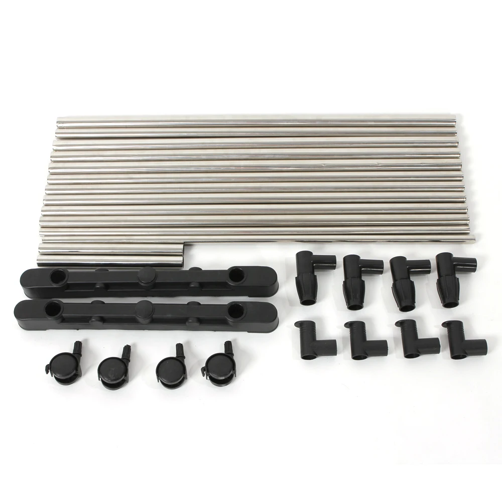 Многофункциональная полка для хранения с двумя перекладинами вертикально