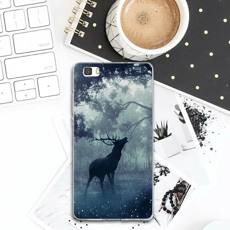 Мягкие чехлы для телефонов huawei P8 P9 P10 P20 P30 Lite mate 10 Pro Y3 Y5 Y6 II Y7 Honor 6X7X9 Plus Greatest Wild Animal Elk