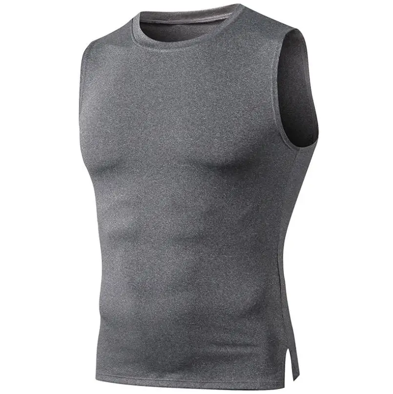 

Men's Fitness Gym Vest Man Workout Sports Tights Tank Top Quick Dry Sleeveless Breathable Muscle Sportswear Elastic Undershirt