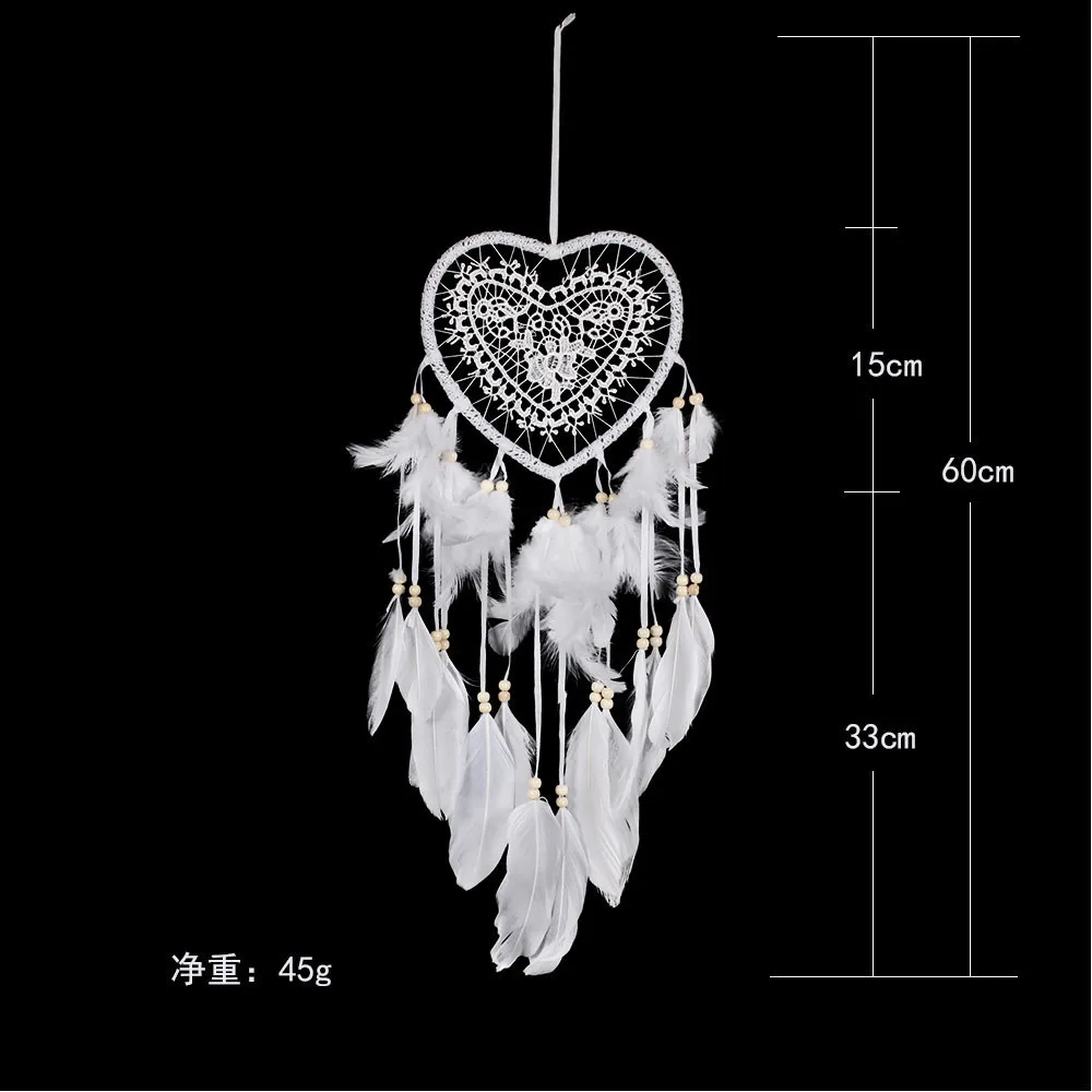 Wind Chimes Handmade Indian illusory touch Net With Feathers Wall Hanging Dreamcatcher Craft Gift Home Decoration 66 cm | Дом и сад