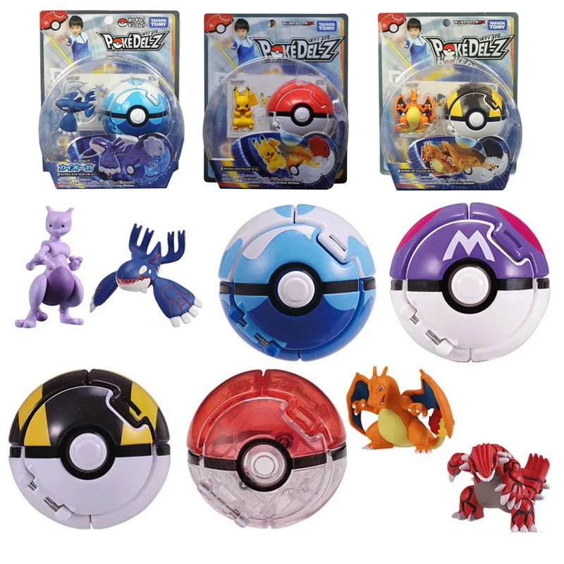 Takara Tomy Charizard Kyogre Pika с Pokeballs фигурка куклы игрушка аниме pokedel-z moncolle-ex Pokemones игрушки