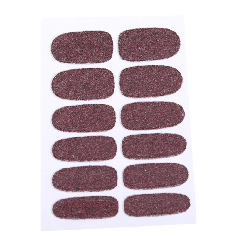 Однотонный Блестящий Порошок для дизайна ногтей наклейки лака полоски