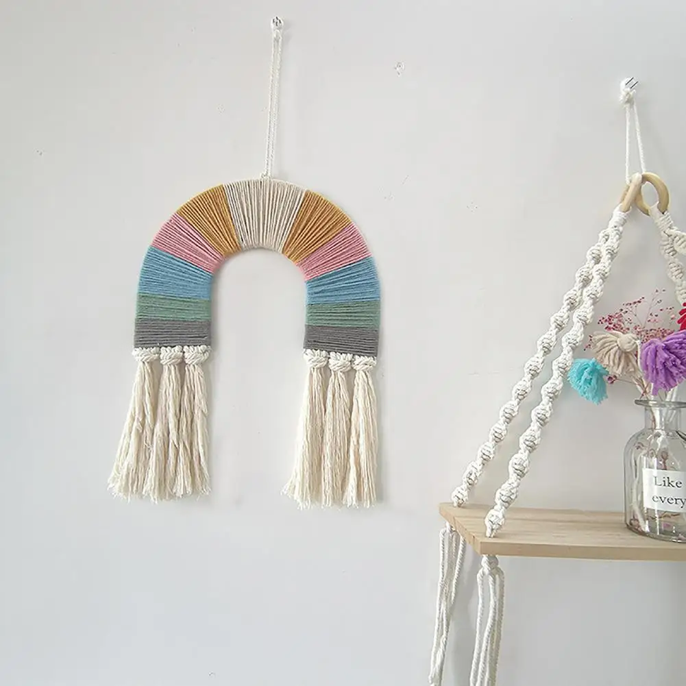 Красивый домашний декор Радужный гобелен настенный подвесной легкий украшение
