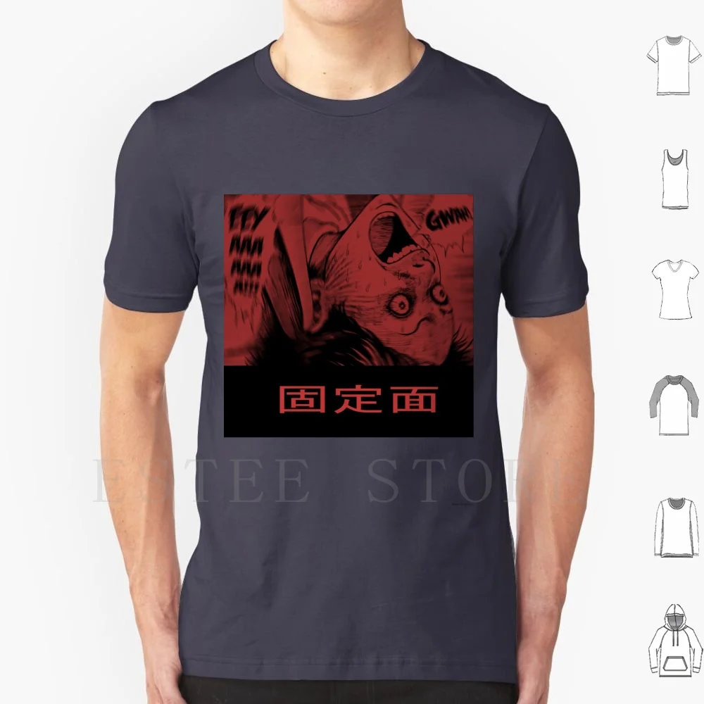 

Мужская хлопковая футболка Junji Ito с фиксированным лицом, 6xl