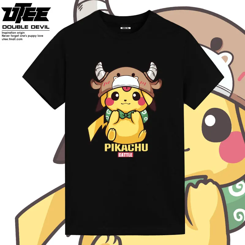 

Pikachu Joint T-shirt Short-sleeved Trendy Brand New Male and Female Couples Graphic Tee Y2k Tops Kawaii Womens Clothing