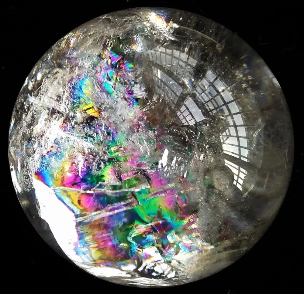 Радуга! 432 68 натуральный кристалл кварца прозрачный кварцевый шар healin C1 | Дом и сад