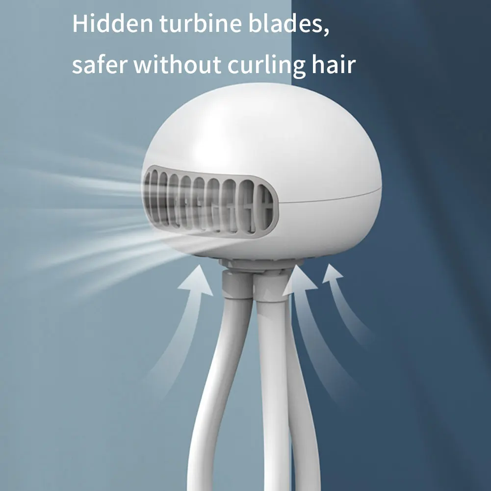 

Portable USB Fan Mini Handheld Leafless Octopus Fan 2000mAh With Flexible Tripod Bracket Summer Gadgets Desktop Desk Cooling Fan