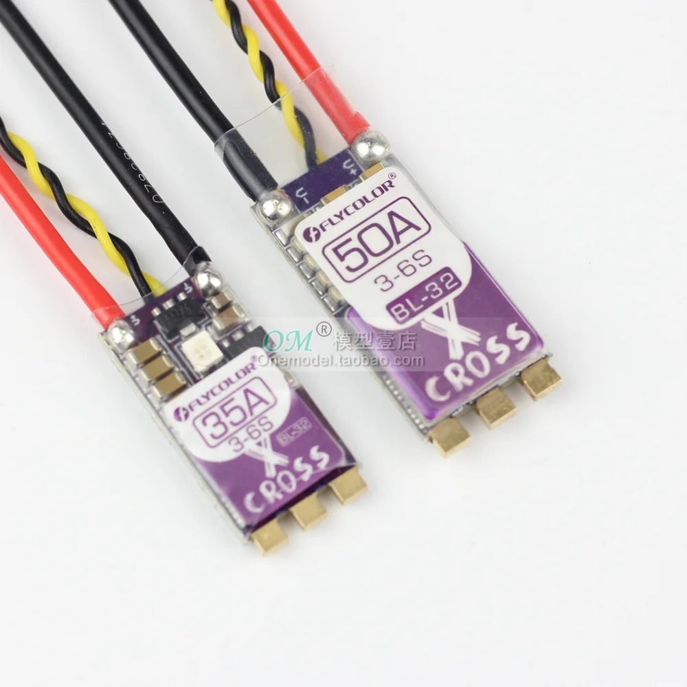 FLYCOLOR BLHeli_32 35A 45A 50A X Cross бесщеточный электронный контроллер скорости ESC 3 6S Dshot1200/RGB