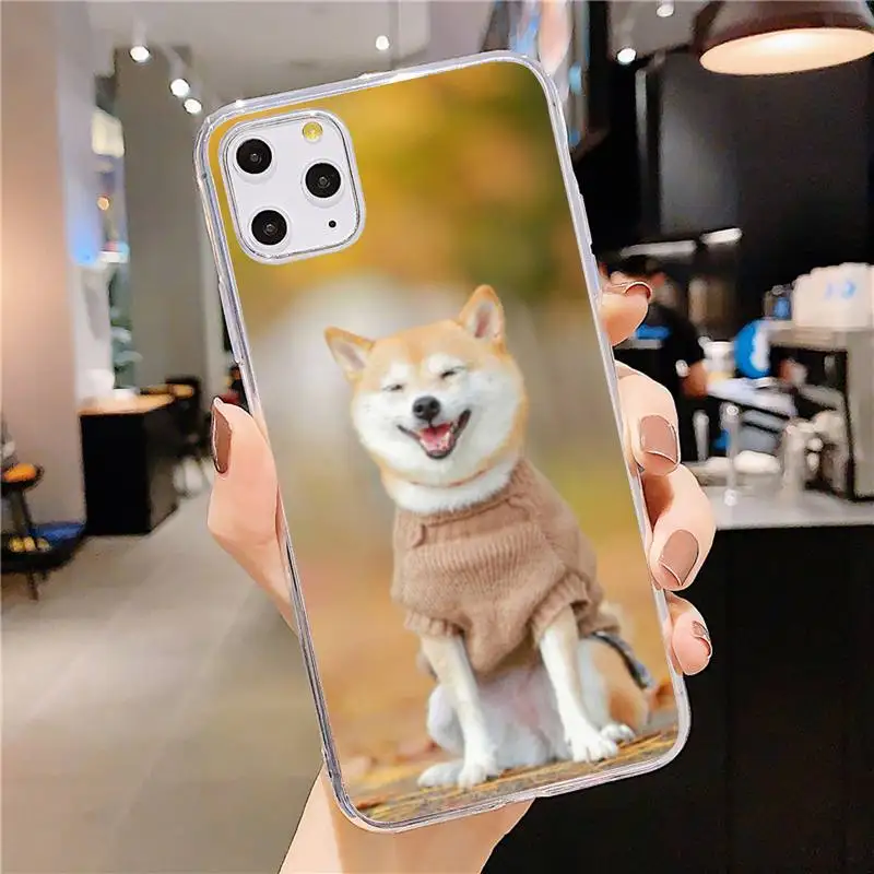 

Animal Cute dog Akita Phone Case Transparent soft For iphone 5 5s 5c se 6 6s 7 8 11 12 plus mini x xs xr pro max