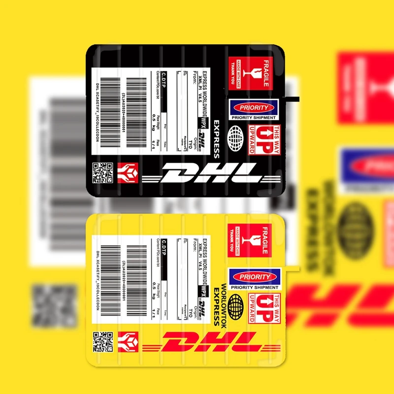 

DHL 50th anniversary case for airpods pro 3 charging box personality label soft silicone earphone cover for AirPods Pro coque