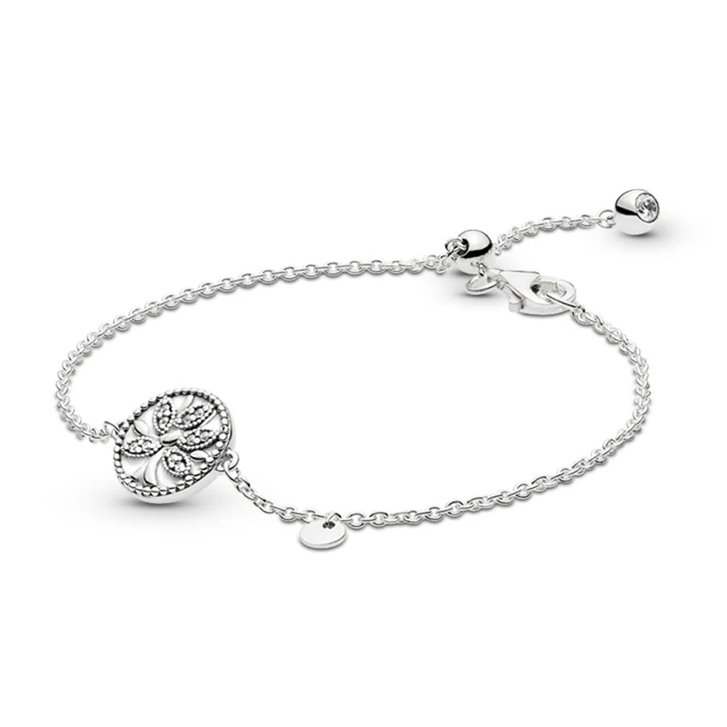 

2019 NEW 100% 925 Sterling Silver Tree of Life Bracelet For DIY Europe Women Beaded Original Fashion Girl Jewelry Gift