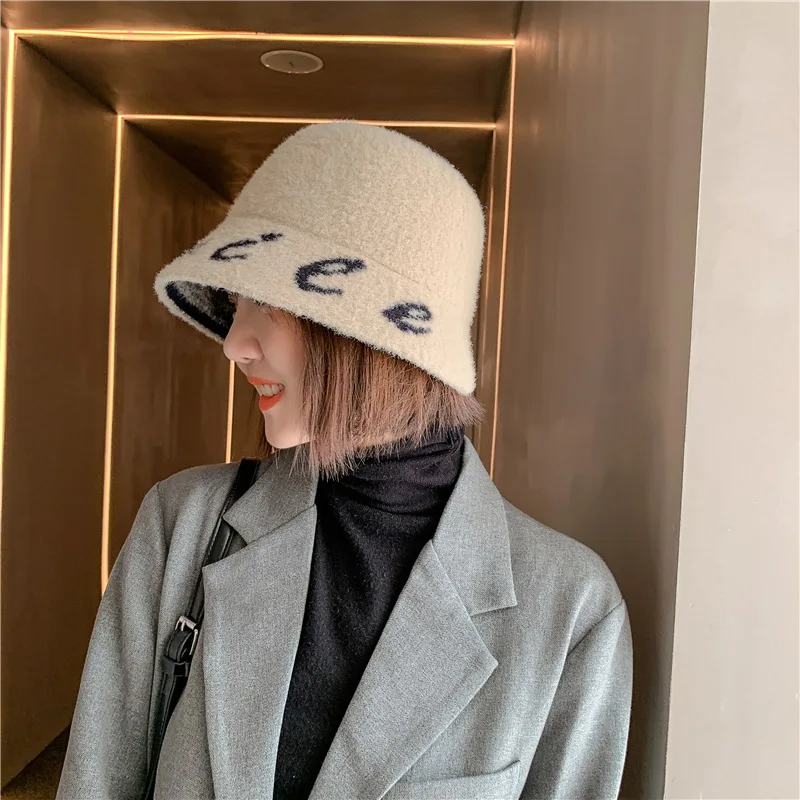 [EWQ] новая теплая шерстяная шапка в рыбацком стиле Корейская версия осенне зимней