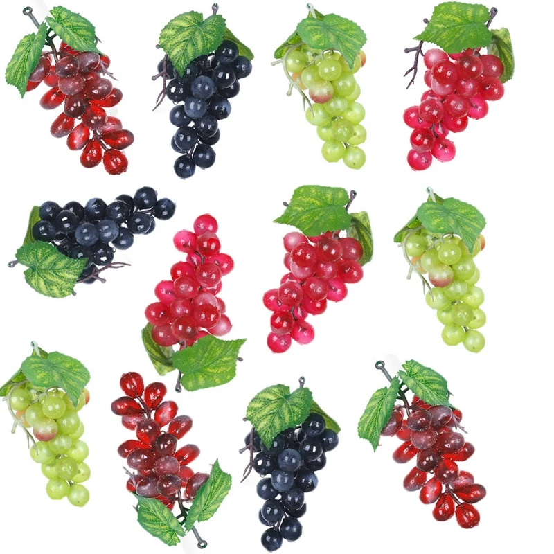 

Реалистичные декоративные кусочки винограда для Свадебного Вина, кухни, 12 цветов