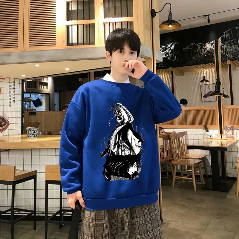 

Spring Autumn Fashion Men's Hoodies Japan Style Streetwear Cartoons Sweatshirt Male Casual Men Clothing Printing O-Neck Hoodie