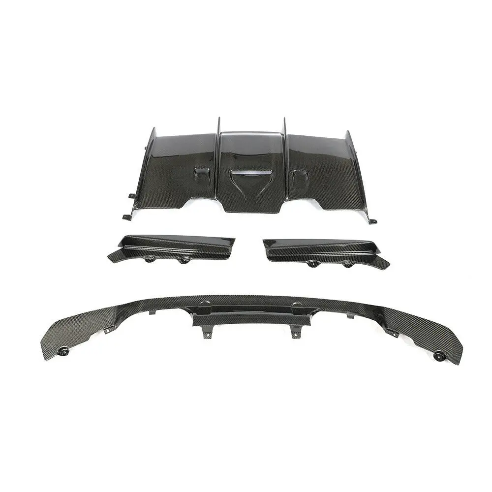 PSM Style Real Carbon Fiber Rear Bumper Diffuser Lip Refit Factory Cover For BMW 3 4 Series F80 M3 Sedan F82 M4 2015-2019 20 | Автомобили