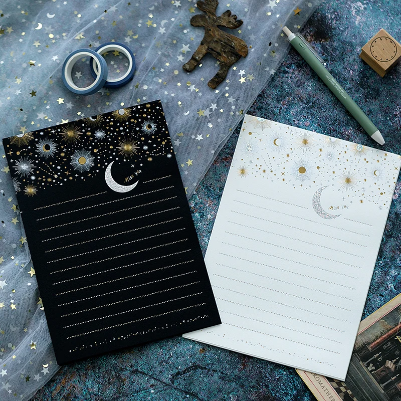 Винтажные бумажные конверты с надписью Европейского типа бронзовым звездным