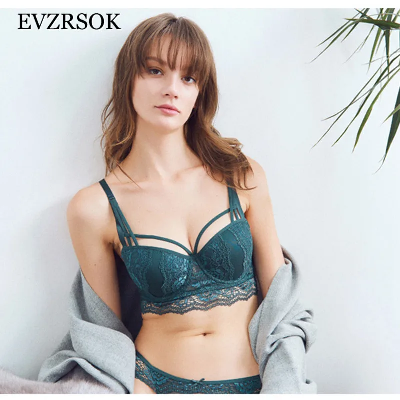 2019 новый популярный черный кружевной бюстгальтер хлопок Глубокий V белый 3/4 чашка