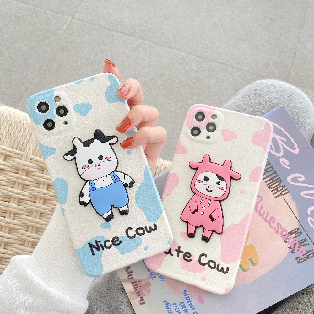 

sumkeymi Phone Case for IPhone 11 12 Pro XS Max Case Soft 3D Cartoon Animal Cover for IPhone 7 8 Plus SE 2020 Protective Cover