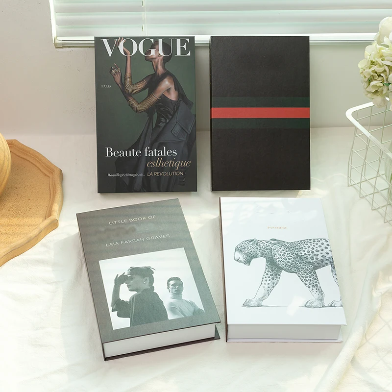 Поддельные книги роскошная декоративная книга модная книжная коробка украшения