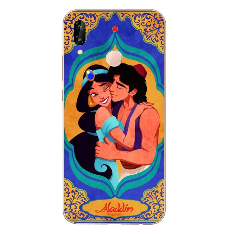 Мягкий Силиконовый ТПУ чехол для телефона Disny Aladdin Jasmine Huawei P8L P20L P20LITE P30 Mate 8 9 10 20Por RS