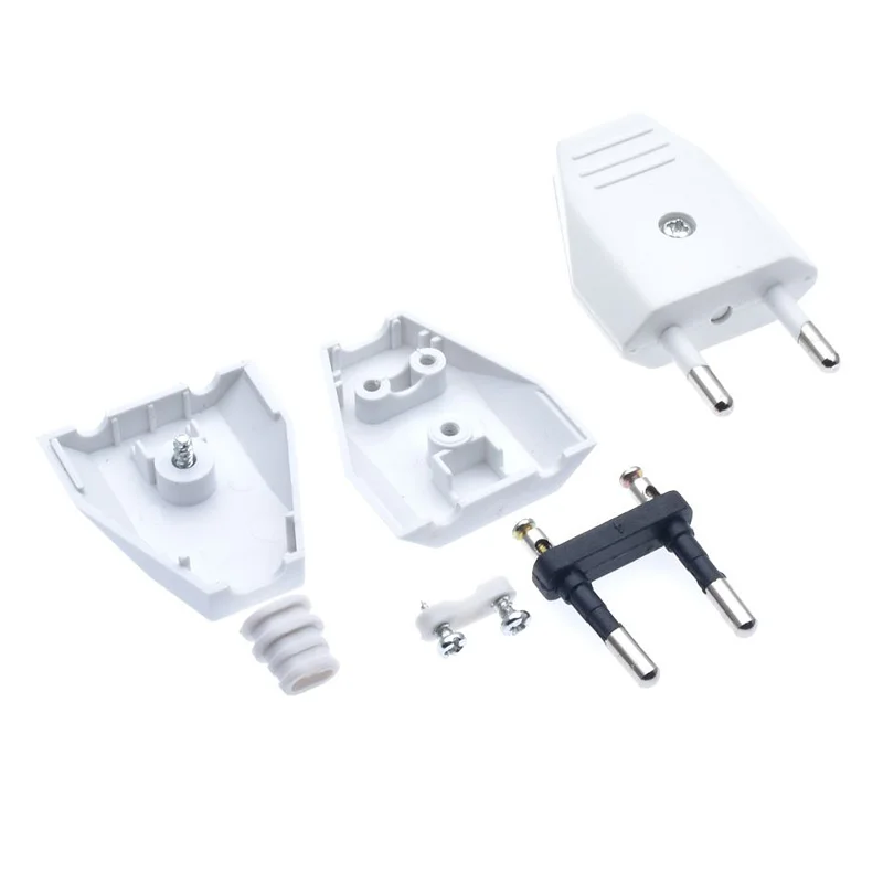 2 Pin штепсельная вилка европейского стандарта для мужчин и женщин электронный