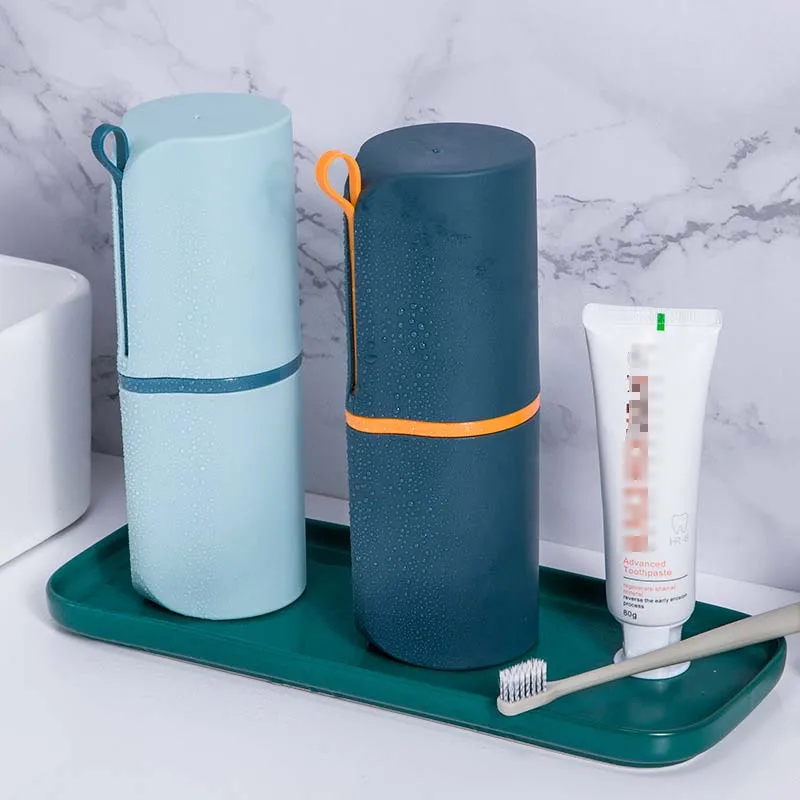 

Nordic Travel Wash Cup Portable Toothbrush Cups Wash Toothpaste Holder Business Plastic Washing Supplies Storage Box Organizer