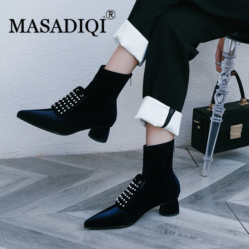 MASADIQI/Женские Ботинки martin женские рыцарские сапоги из натуральной кожи