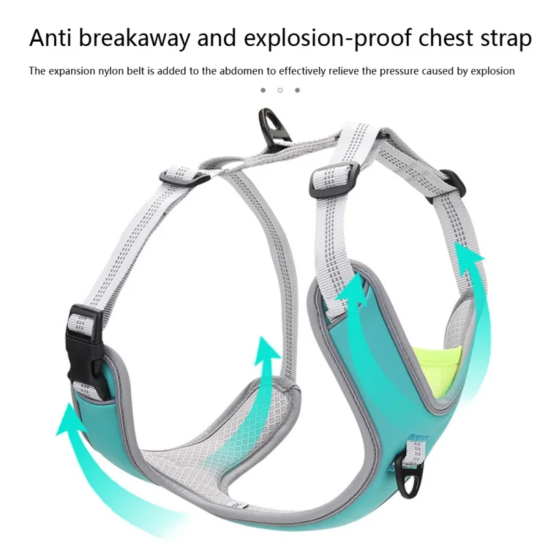 

No Pull Dog Harness Breathable Reflective Harness For Training And EverydayWith 2 Leash Attachments For Medium Large Dog