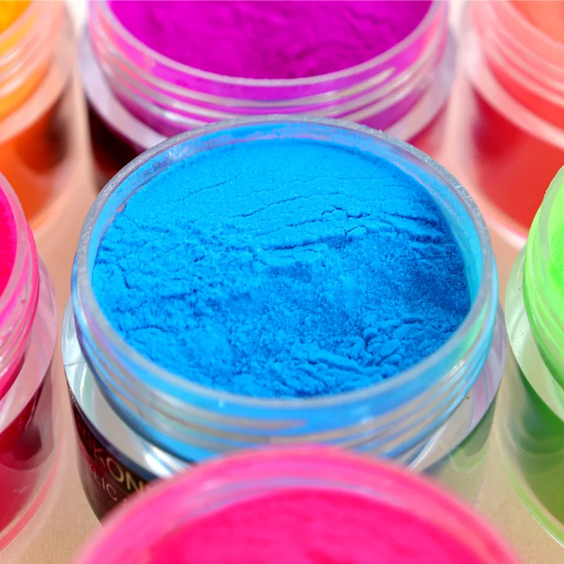 Акриловая пудра для резьбы по ногтям 15 г флуоресцентный цветной пигмент