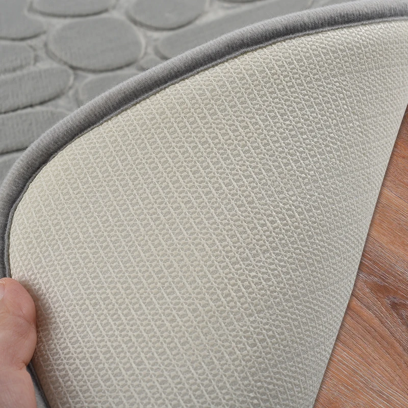 Домашний коврик для ванной ковер с тиснением из булыжника Нескользящий