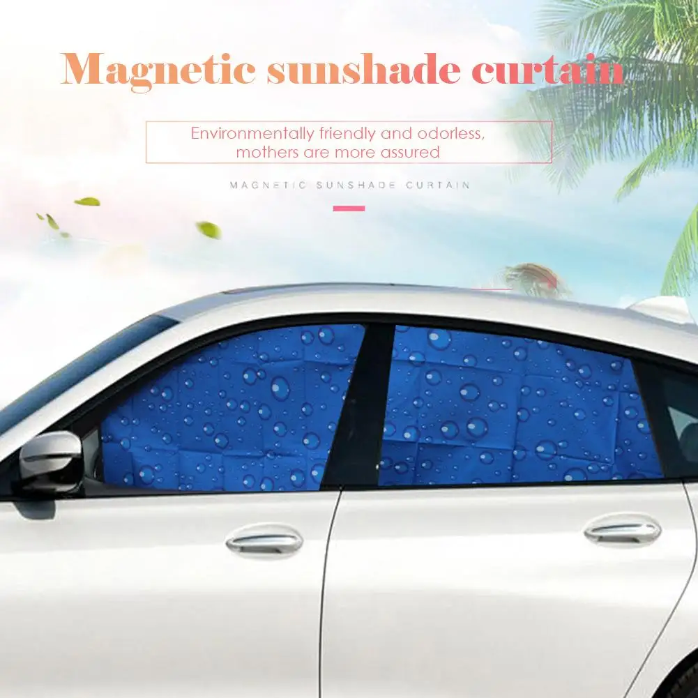 

Car Auto Sun Shade Curtain Summer Magnetic Side Window UV Protection Sunshade Four Layers Of Sunscreen Tight Shading