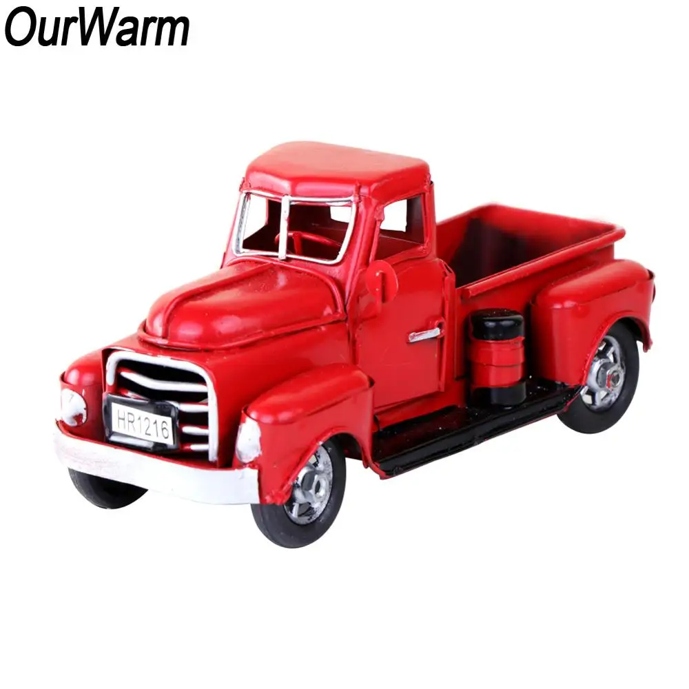 Красный металлический автомобиль OurWarm антикварный винтажный домашний