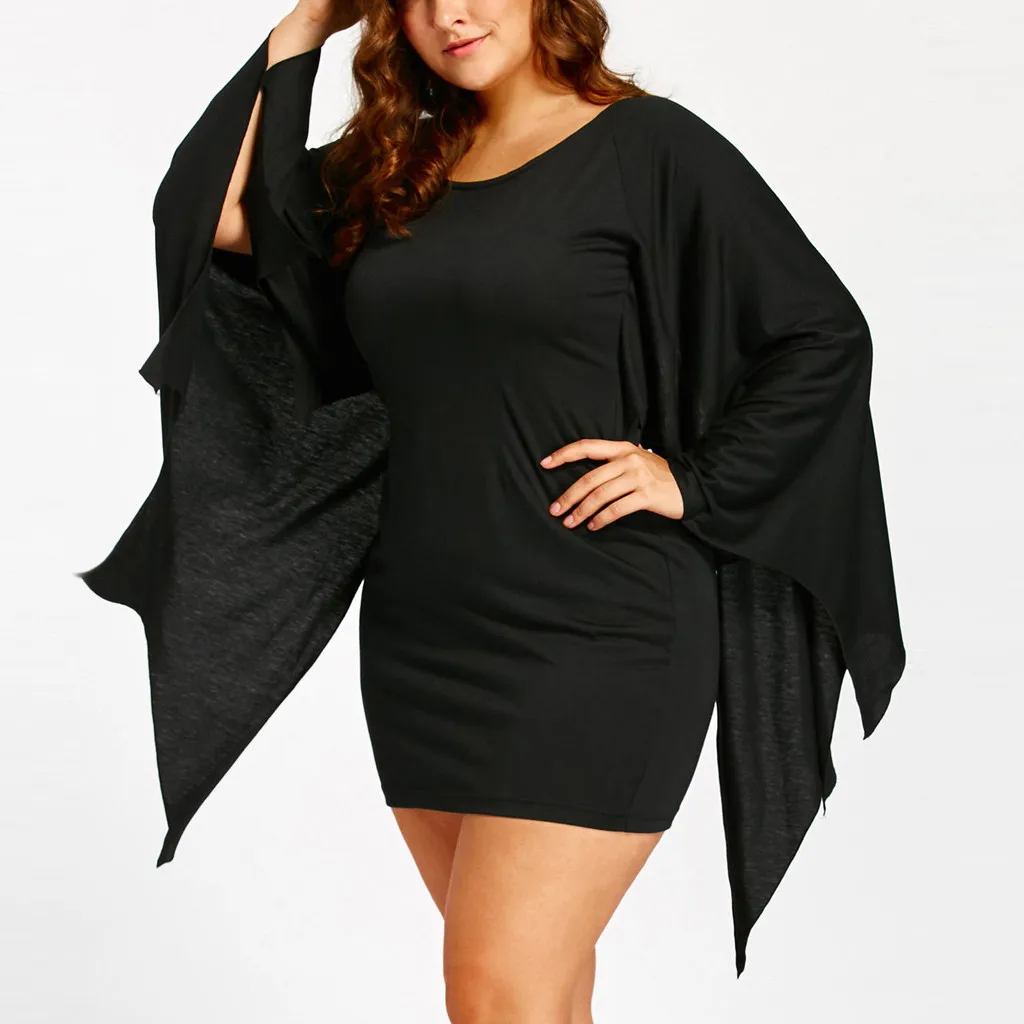 5XL женское платье для взрослых Хэллоуин дьявол короткое причудливое с рукавами