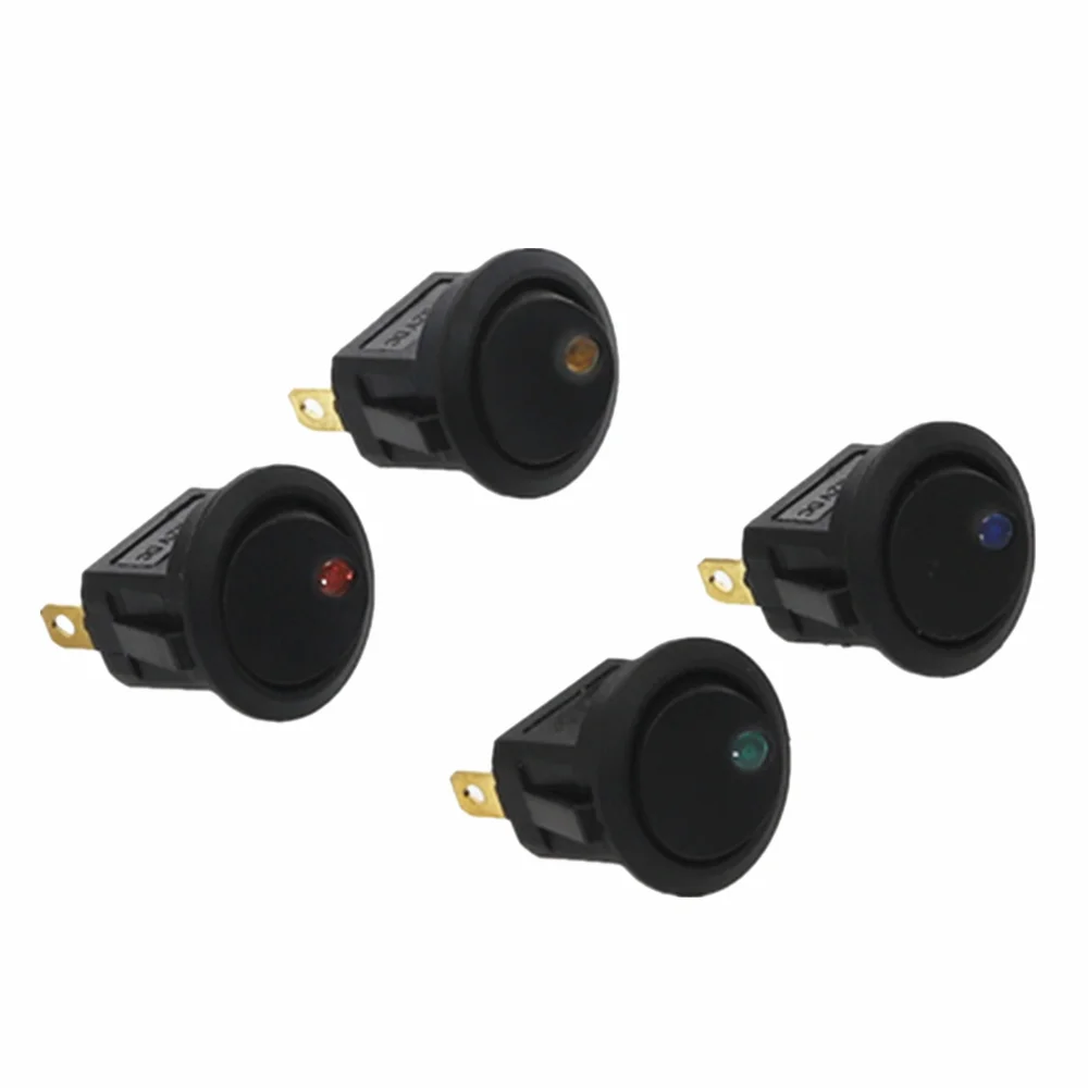 4 шт. 3 булавки ВКЛ ВЫКЛ кулисный переключатель SPST 12V светодиодный Светодиодный