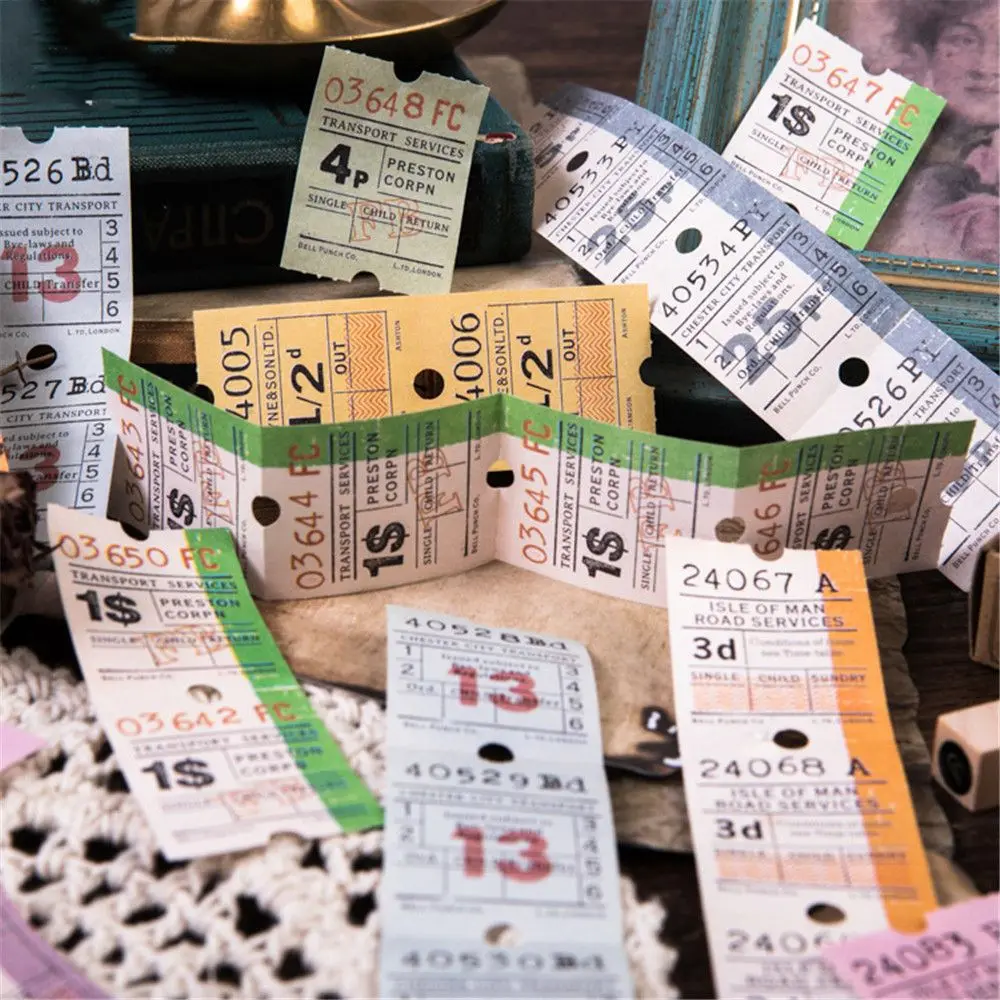 1 рулон винтажная Маскировочная лента из серии британских билетов Васи кавайные