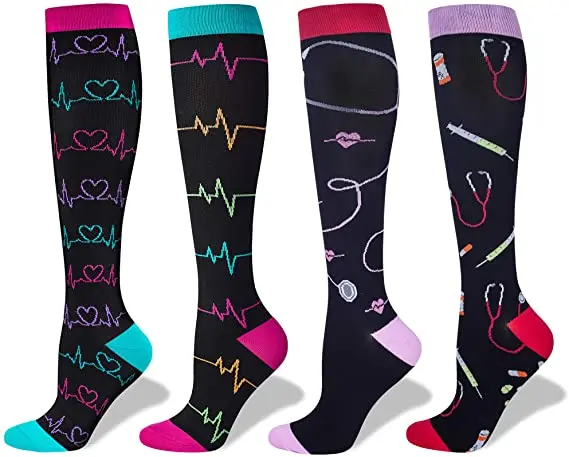 

New Compression Socks Calf Medical Varicose Veins Circulation Nursing Sock Graduated Pressure Anti Fatigue Compression Stockings