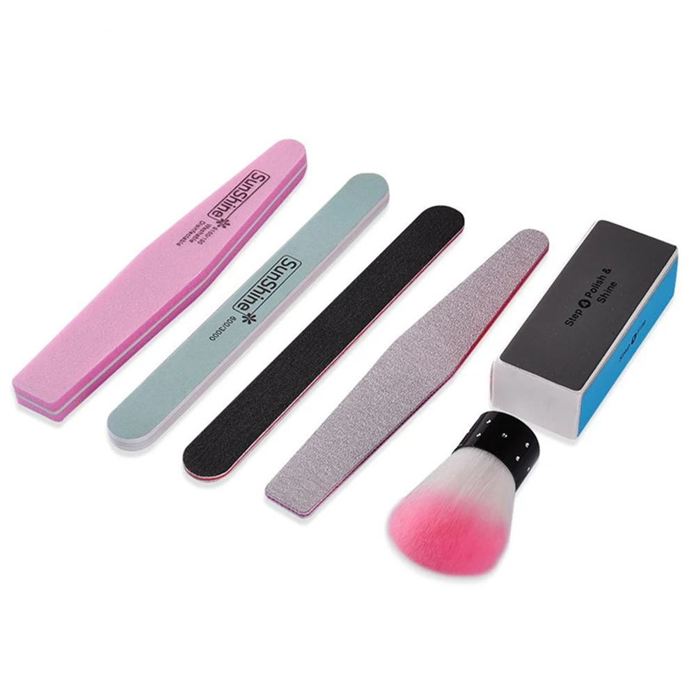 Пилки для дизайна ногтей 6 шт./компл. Полировочная щетка долговечный Полировочный