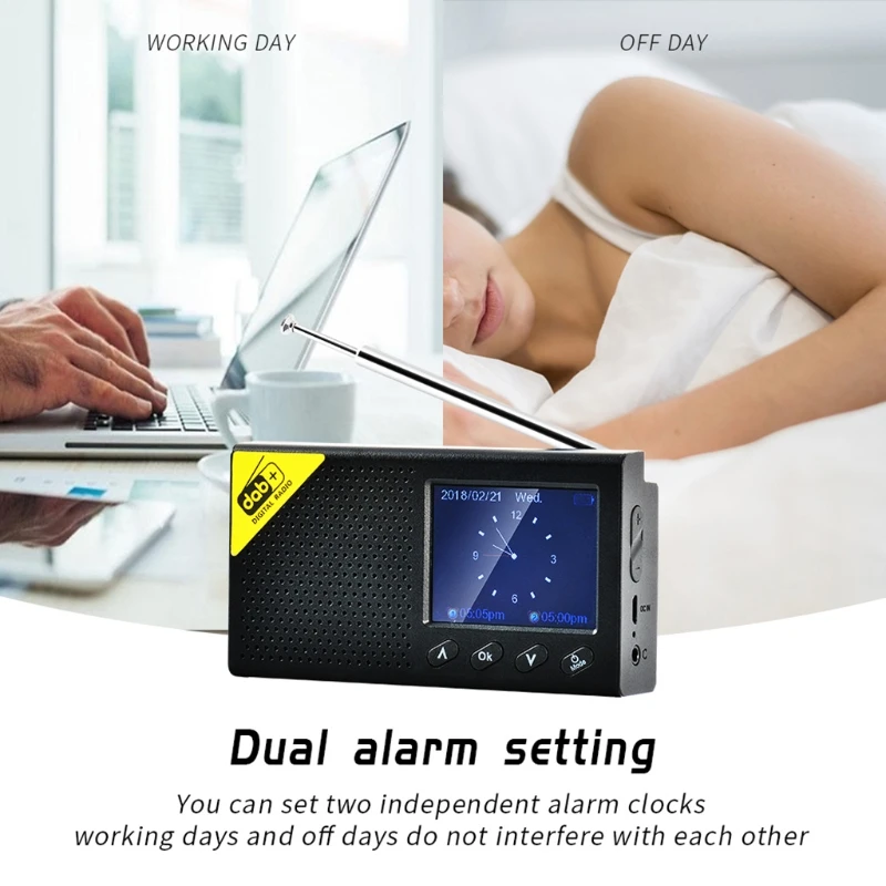 

Portable Bluetooth Digital Radio DAB/DAB+ and FM Receiver Rechargeable Radio