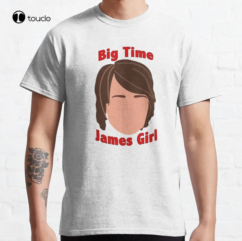 

New Big Time James Girl Vector Image Classic T-Shirt Cotton Tee Shirt S-5XL